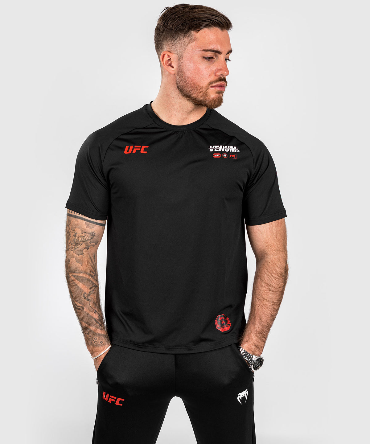 UFC Adrenaline by Venum Fight Week Dry-tech-T-Shirt für Männer - Schwarz