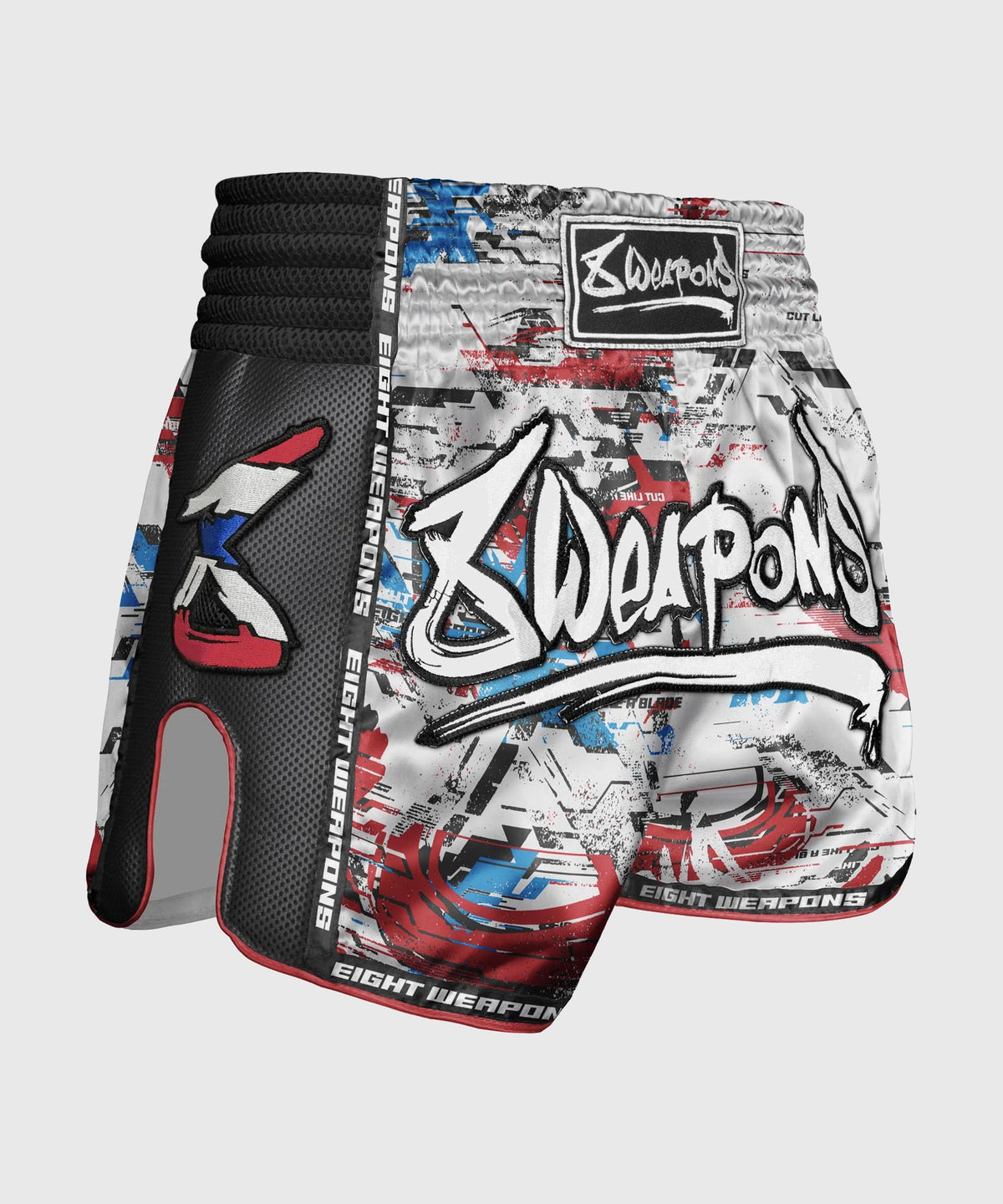 8 Weapons Cut Like Blade 2.0 Pantaloncini da Muay Thai - Bianco