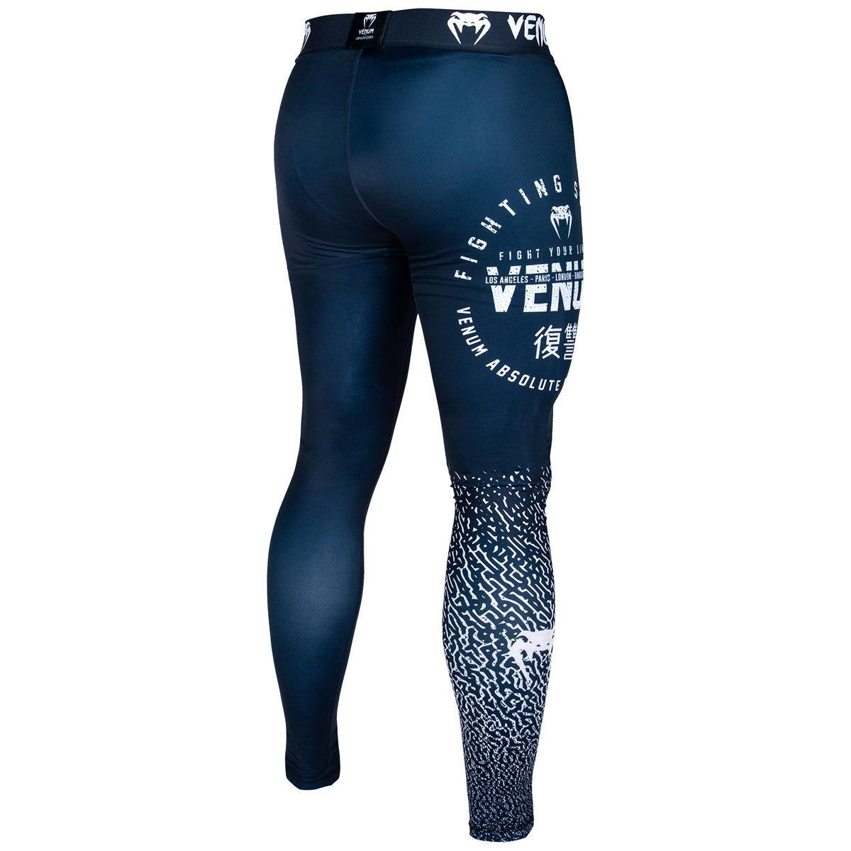 Pantaloni a compressione Venum Signature - Blu Marino/Bianco