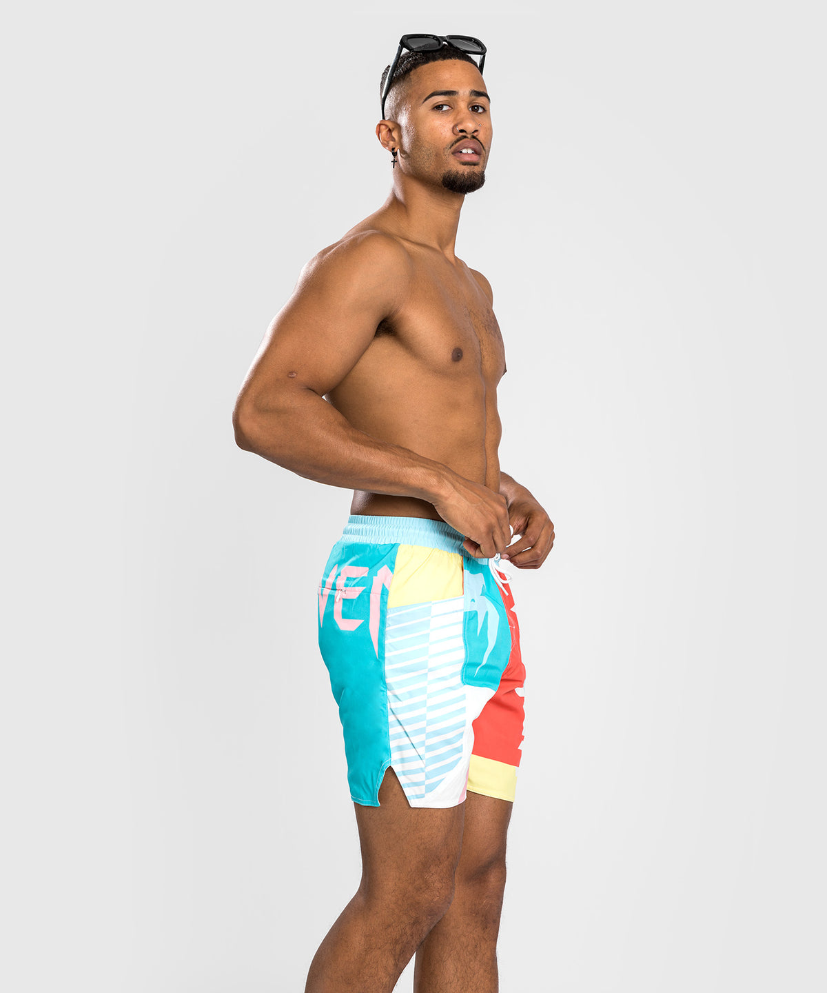 Venum Summer 88 Pantaloncini Da Surf - Blu Clearwater/Rosso fiamma