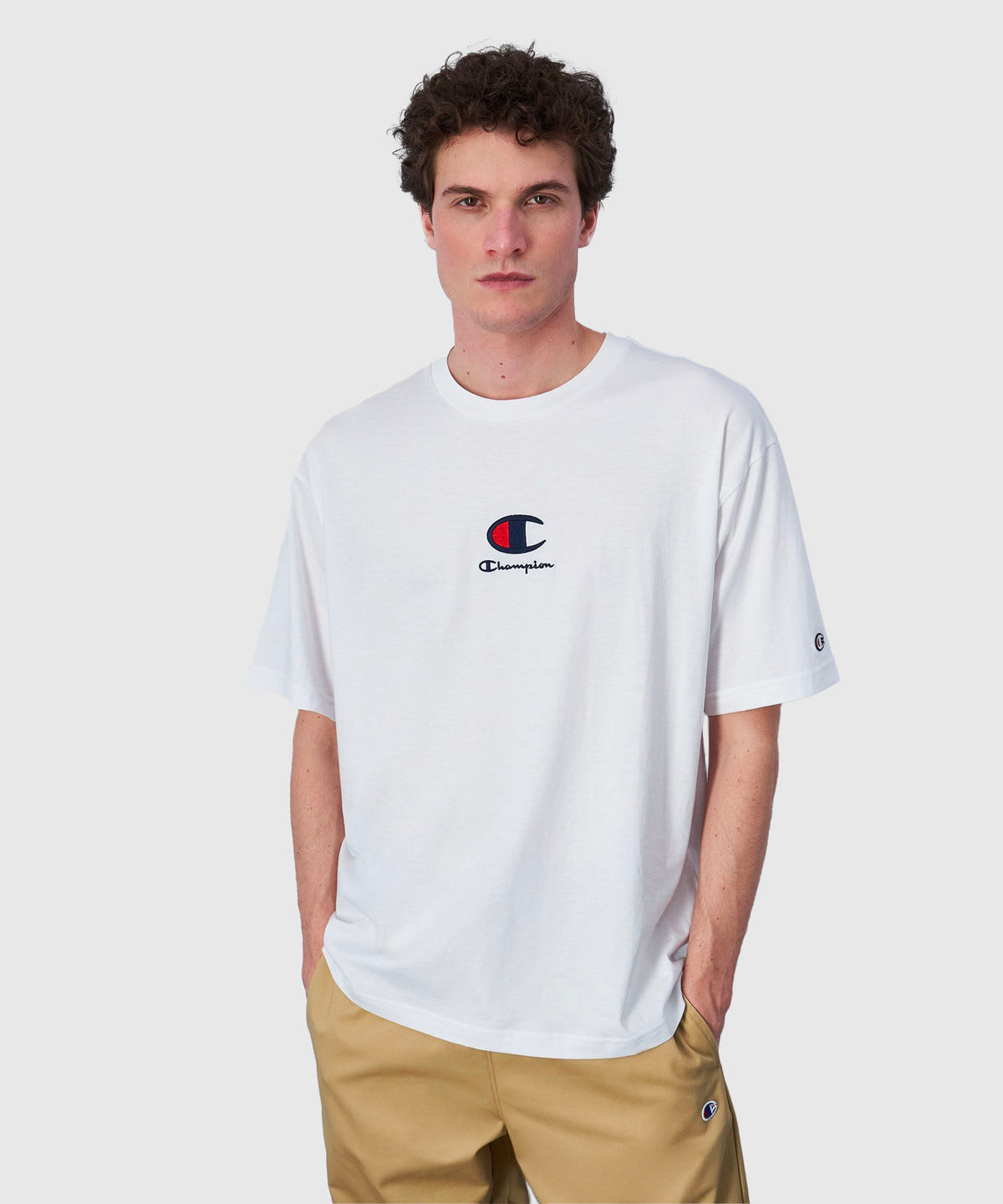 Champion Legacy Camiseta de Manga Corta – Blanco