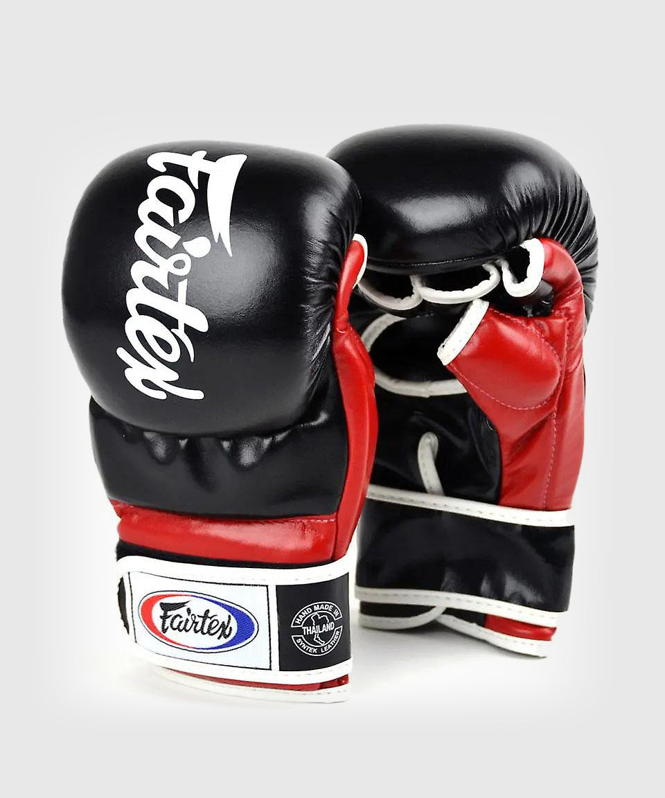 Gants de sparring MMA V18 Fairtex - Noir/Rouge
