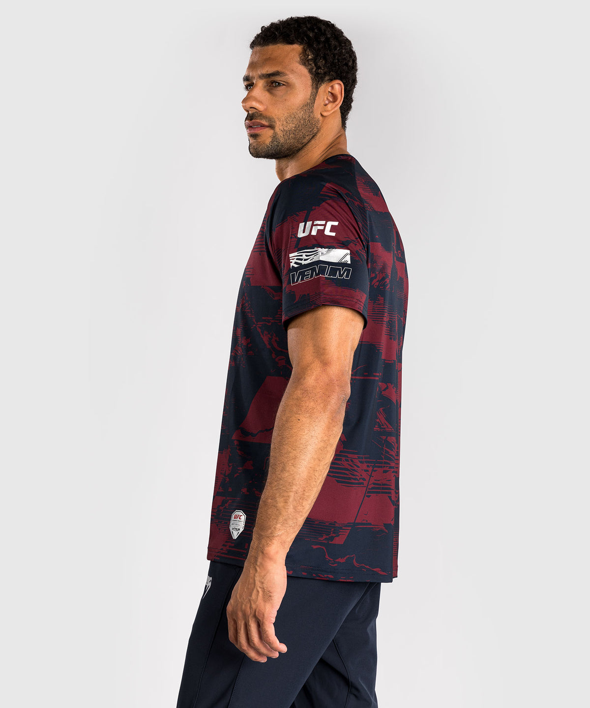 UFC Zenith by Venum Authentic Fight Week Camiseta de manga corta Performance Hombre - Azul marino/Burdeos/Plateado