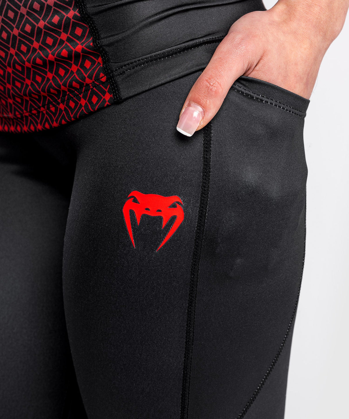Venum Performance Institute UFC Legging - Schwarz/Rot