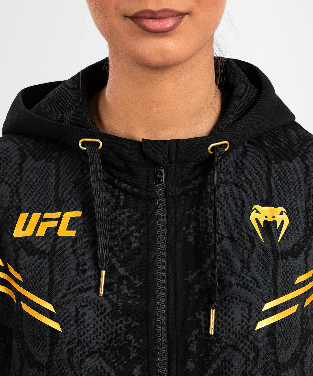 Sweatshirt zippé à capuche pour Femmes UFC Adrenaline by Venum Replica - Champion