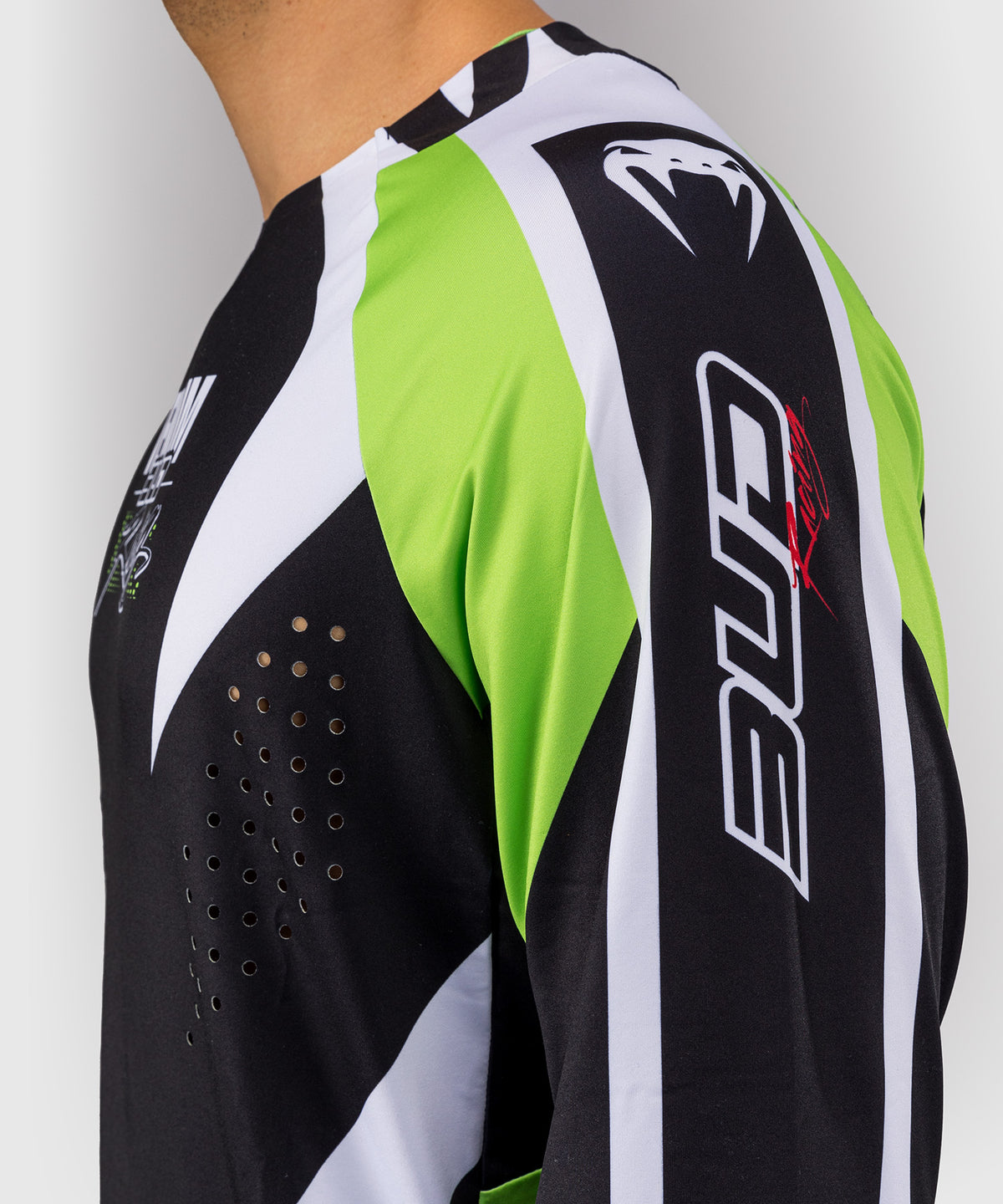 Venum x Bud Racing Camiseta Dry-Tech para Hombre - Negra/Blanca/Verde lima