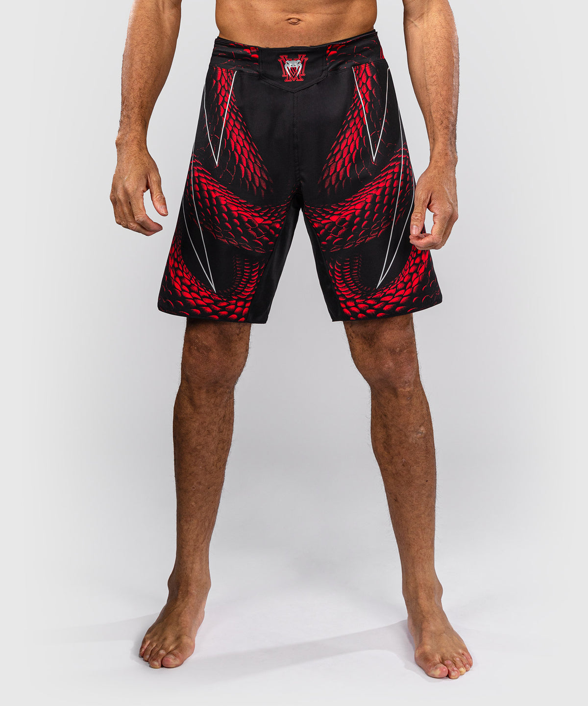 Venum Matupa Short de Combate - Negro/Rojo/Plata