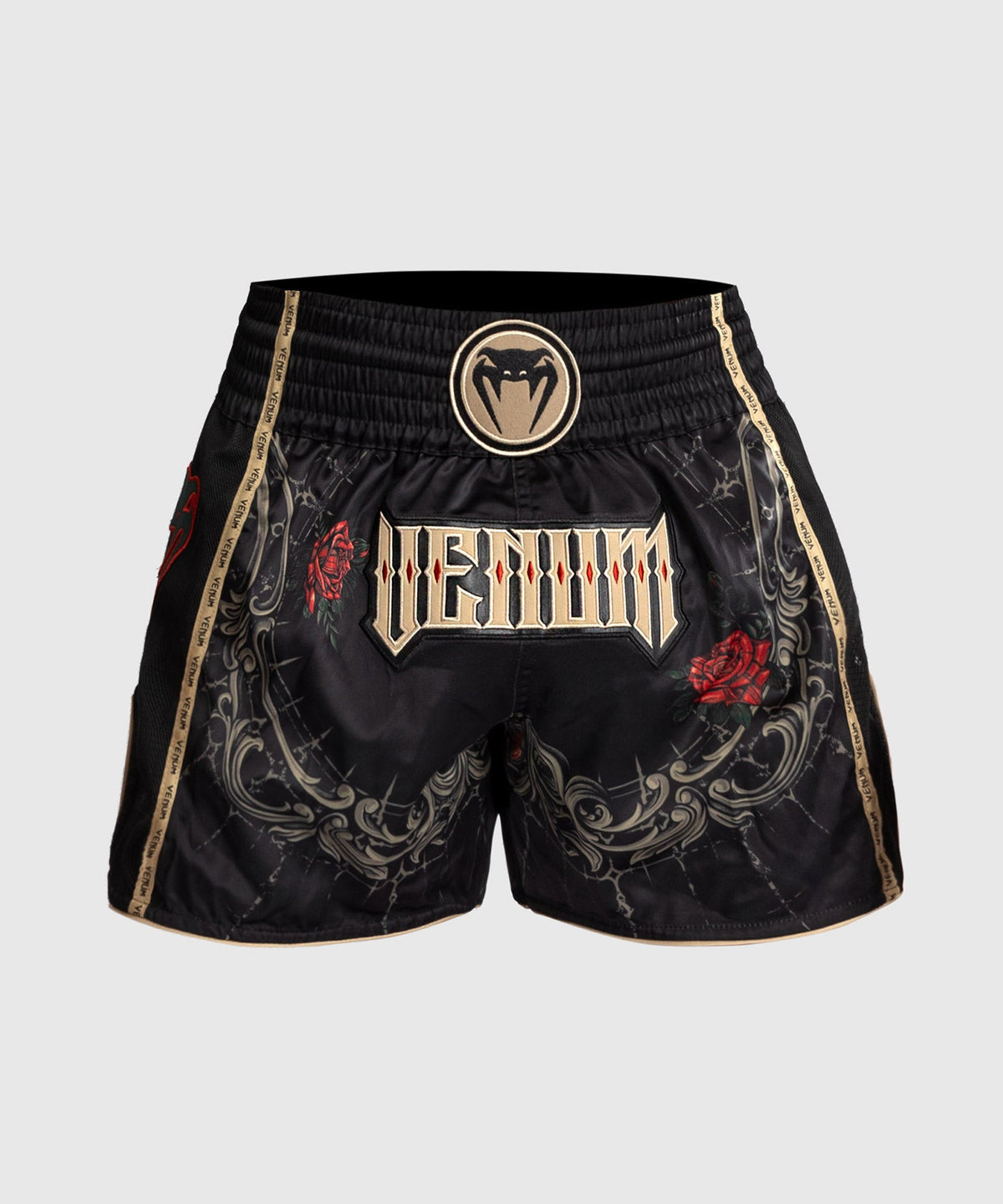 Venum Santa Muerte 5.0 Pantaloncini da Muay Thai - Nero Profondo/Oro