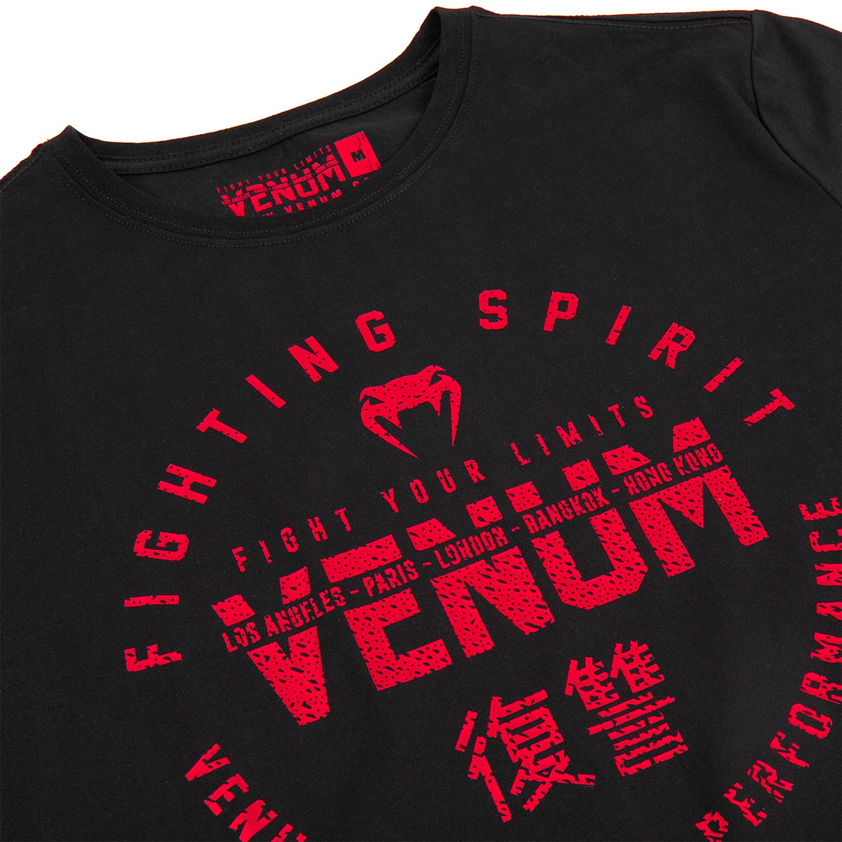 Camiseta Venum Mangas cortas - Negro/Rojo
