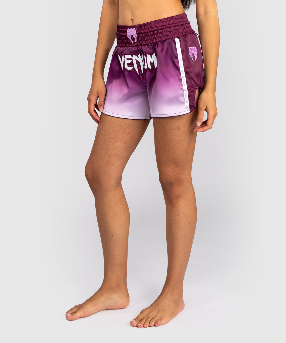 Short de Muay Thai Venum Iris - Prune/Blanc