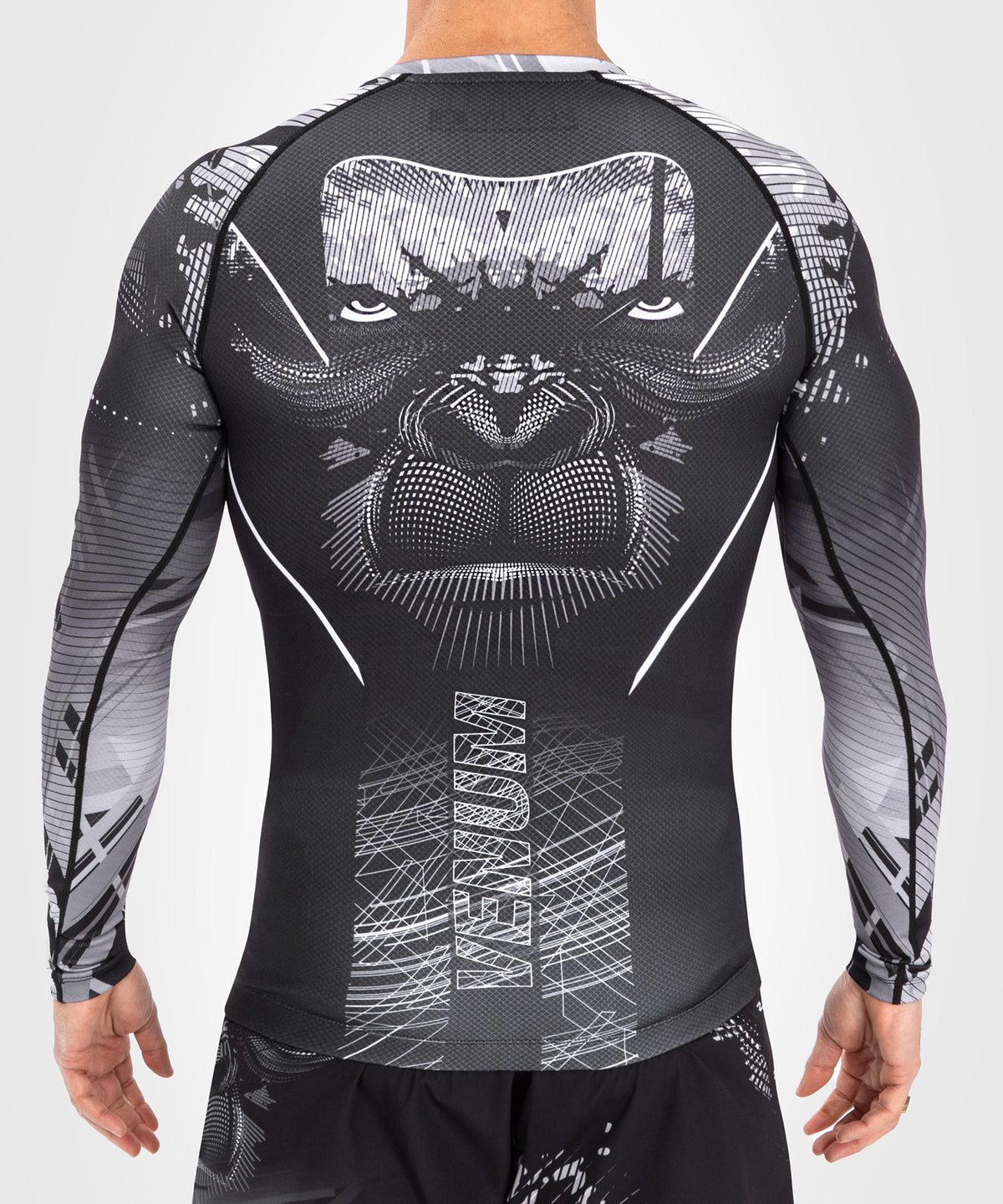 Venum Gorilla Jungle Rashguards Long Sleeves - Black/White 