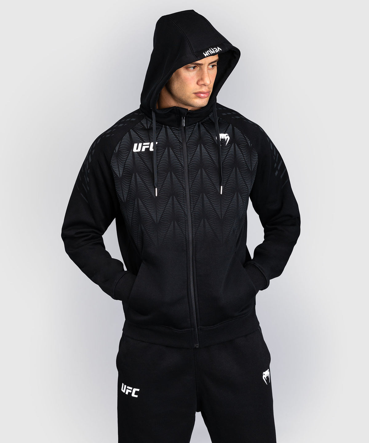 Sweat à capuche zippé Homme UFC Zenith by Venum Replica - Noir