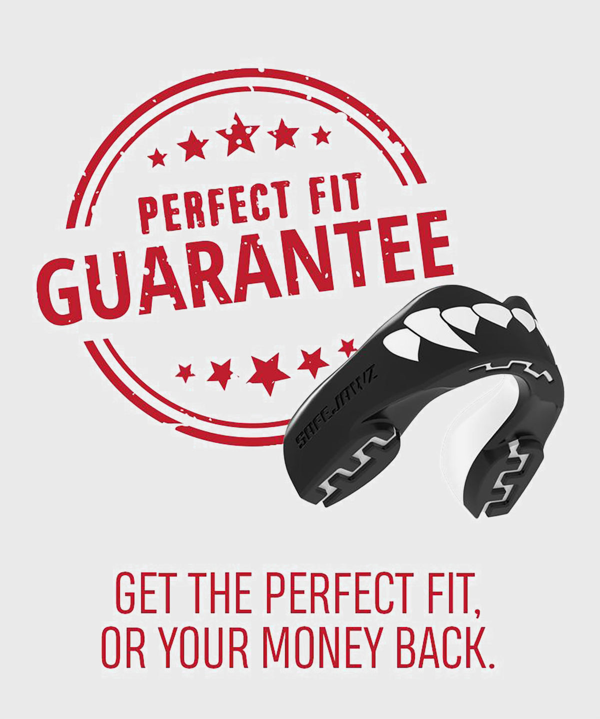Safejawz Fangz Mouthguard – Junior – Black/White
