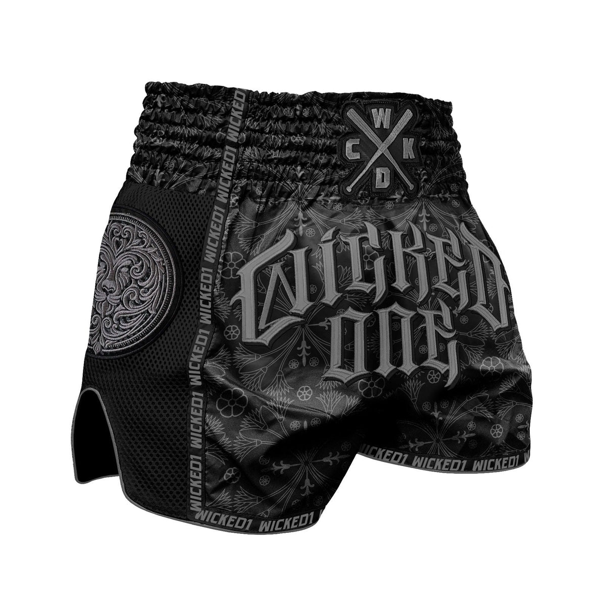 Short de Muay Thai Wicked One Kingdom - Gris