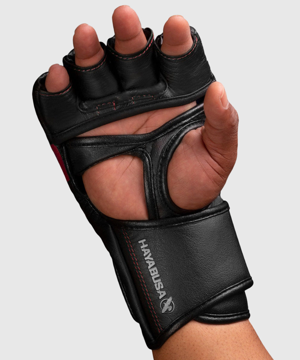 Hayabusa T3 Guantes de MMA - Negro/Rojo