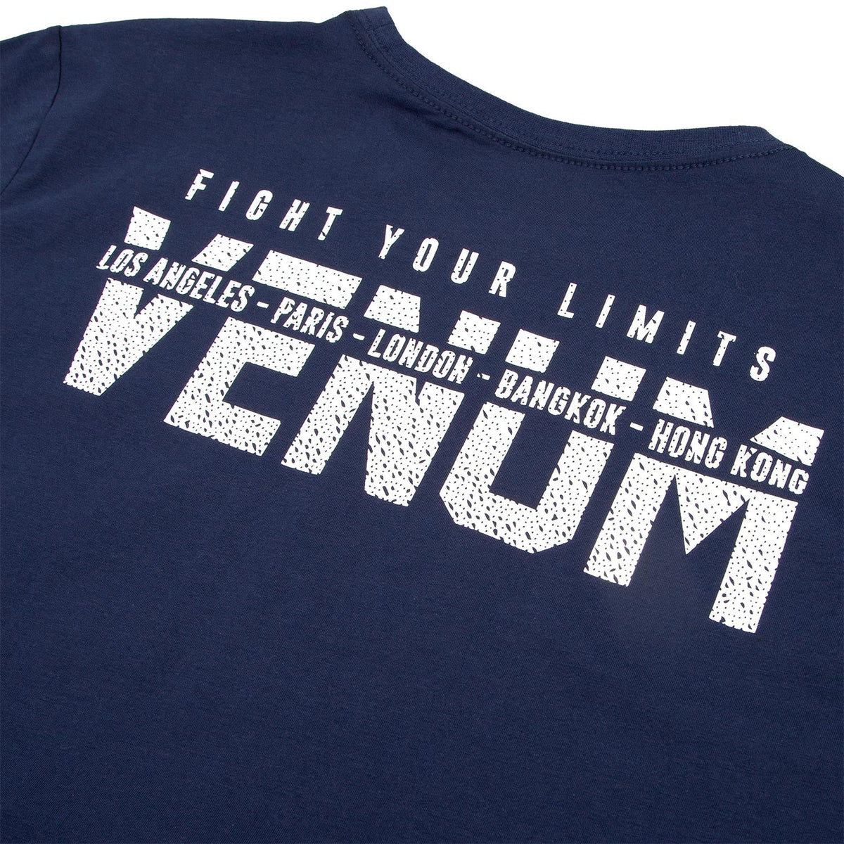 T-shirt Venum Signature - Manches longues - Bleu Marine/Blanc