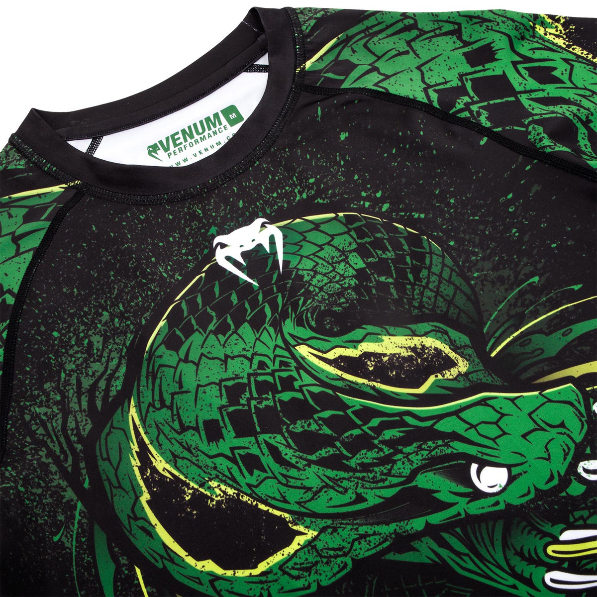 Venum Green Viper Rashguard - Long Sleeves - Black/Green