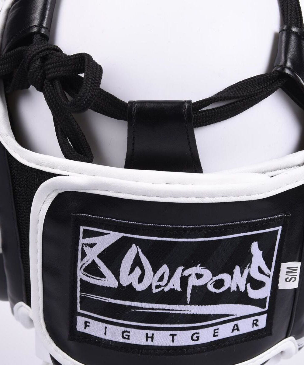 8 Weapons Unlimited Casco de Boxeo - Negro/Blanco