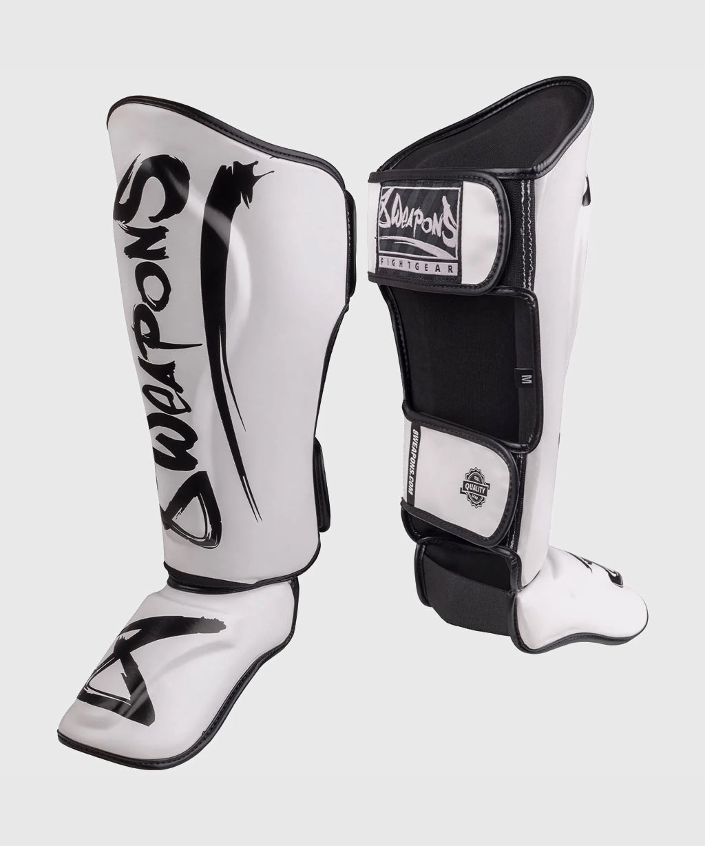 8 Weapons Unlimited 2.0 Espinilleras - Blanco/Negro