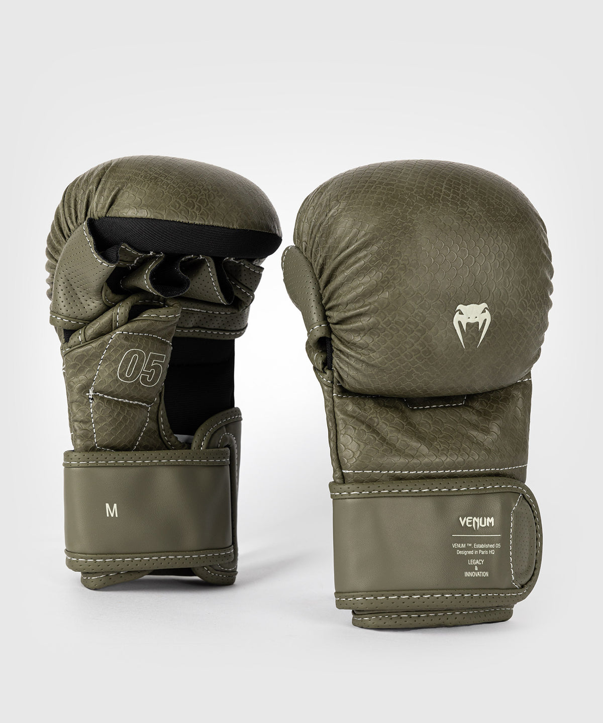 Venum Impact Evo Scales Guantes de sparring MMA - Verde militar