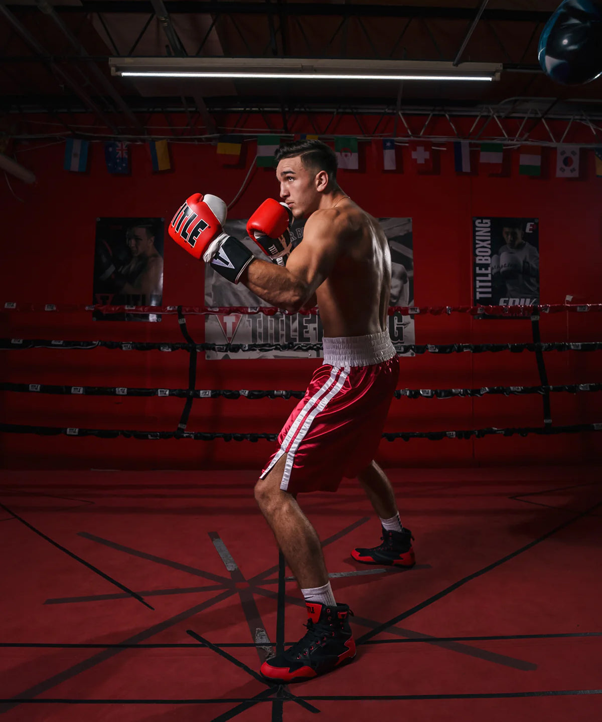 Title Boxing Charged Botas de Boxeo - Negro/Rojo