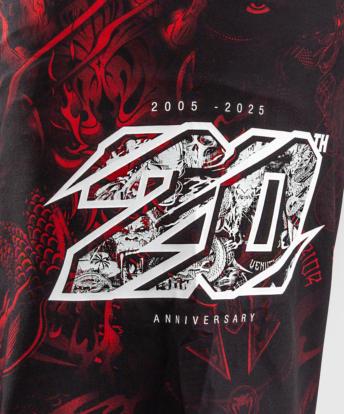 Venum 20th Anniversary Pantaloncini da Combattimento - Nero/Rosso