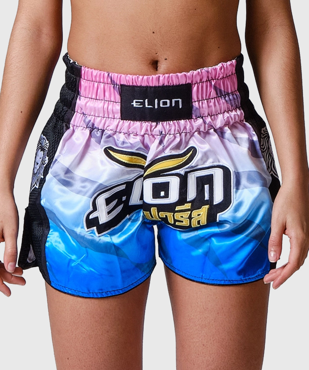 Elion Raja Pantaloncini da Muay Thai - Rosa/Blu