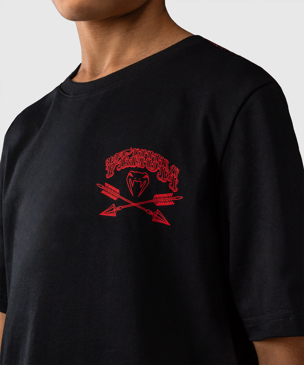 Venum Wolf Atak Camiseta Para Niños – Negro/Rojo