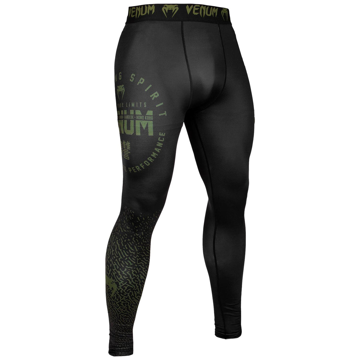 Pantaloni a compressione Venum Signature - Nero/Cachi