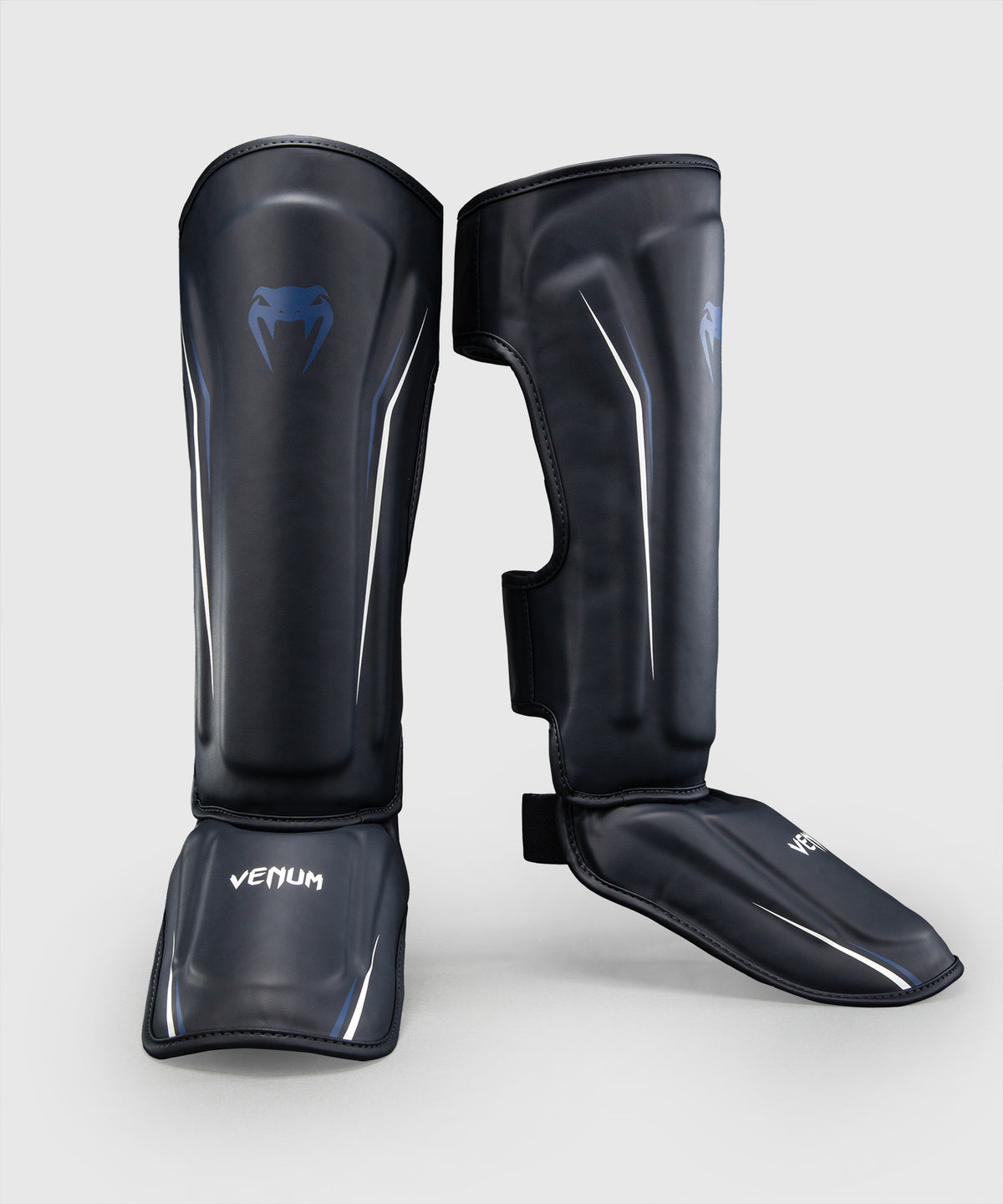 Venum G-Core Shin Guards - Navy Blue/White