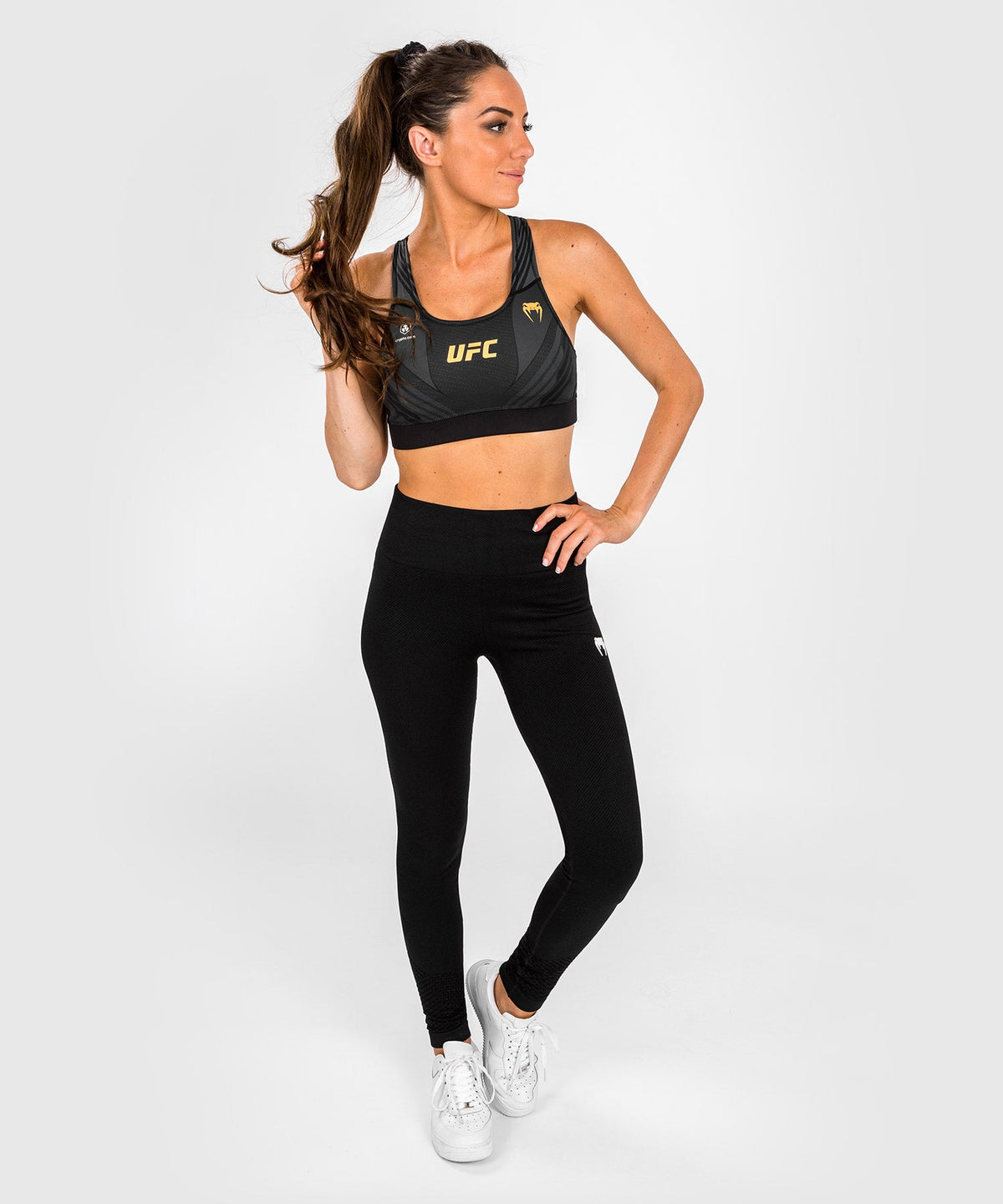 Venum Authentic Fight Night 1.0 UFC Damen-BH - Schwarz/Gold