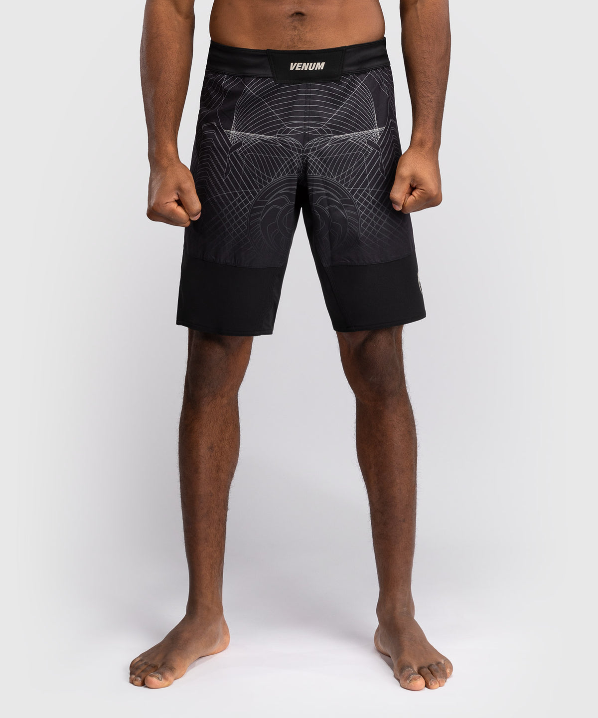 Venum G-Fit Air Pantaloncini da Combattimento - Nero Profondo/Sabbia Del Deserto