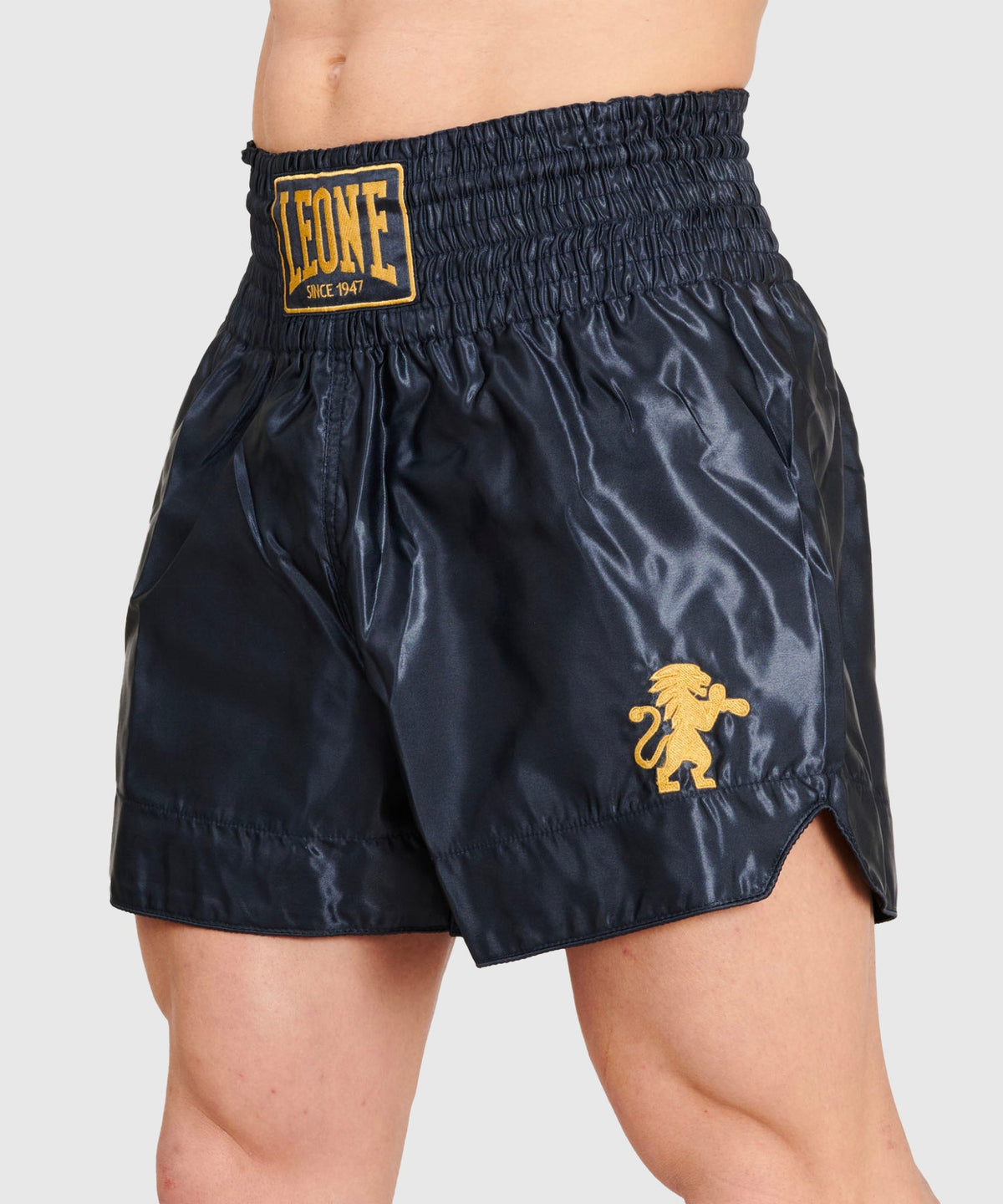 Leone Basic Pantaloncini da Muay Thai - Blu
