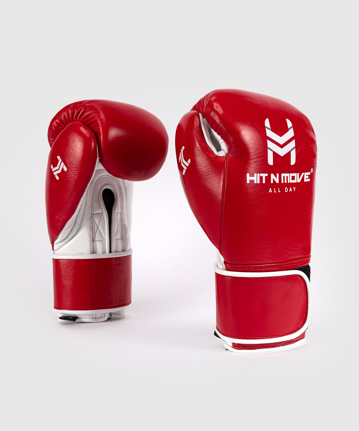 Hit N Move All Day® Pro Grip Plus Boxing Gloves - Red/White