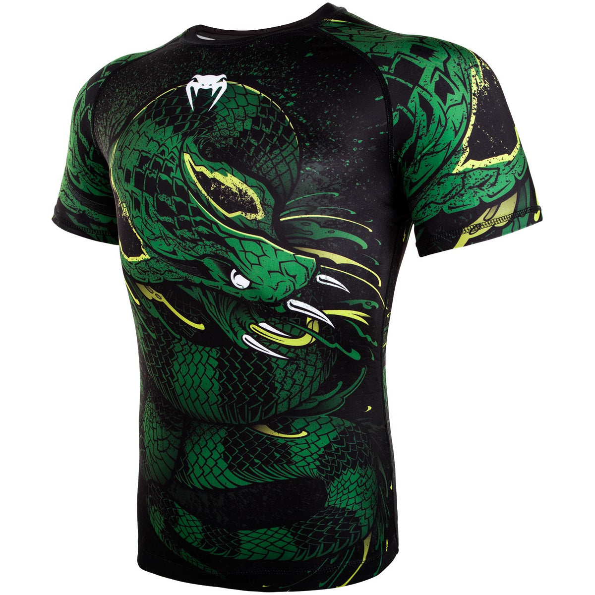 Venum Green Viper Rashguard - Kurzarm - Schwarz/Grün