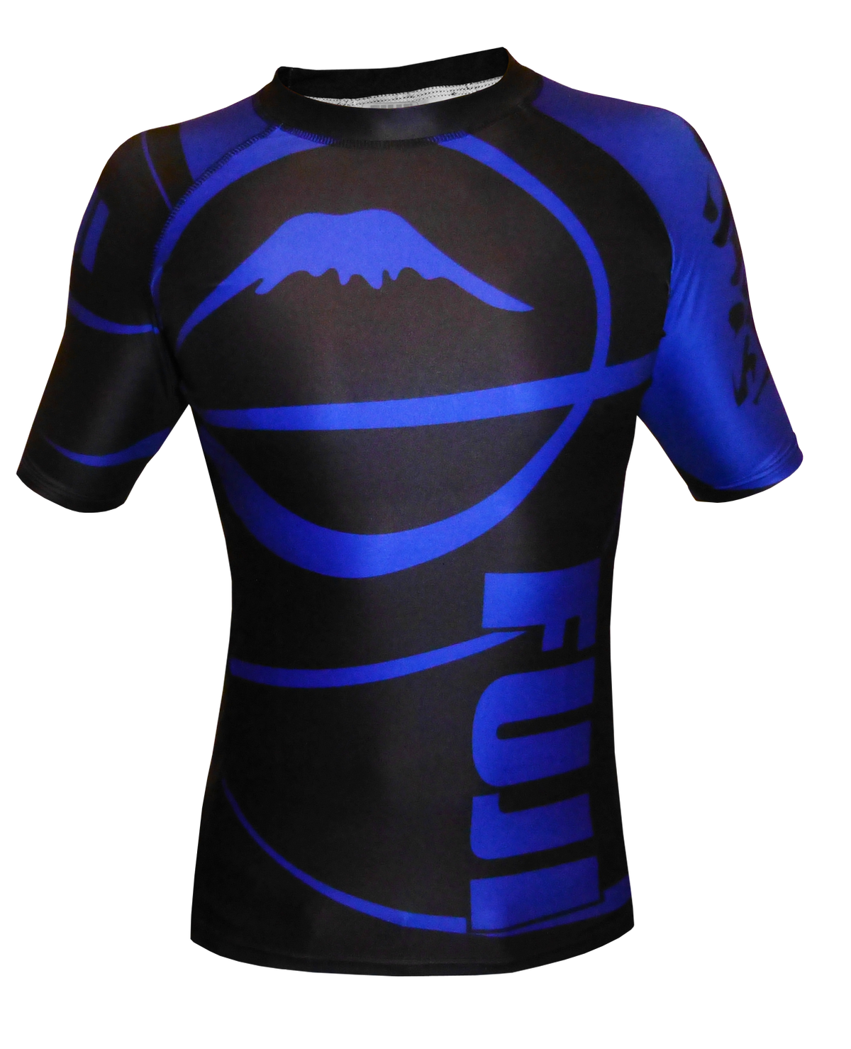 Fuji Sports Freestyle IBJJF Ranked Kurzarm-Rashguard - Blau