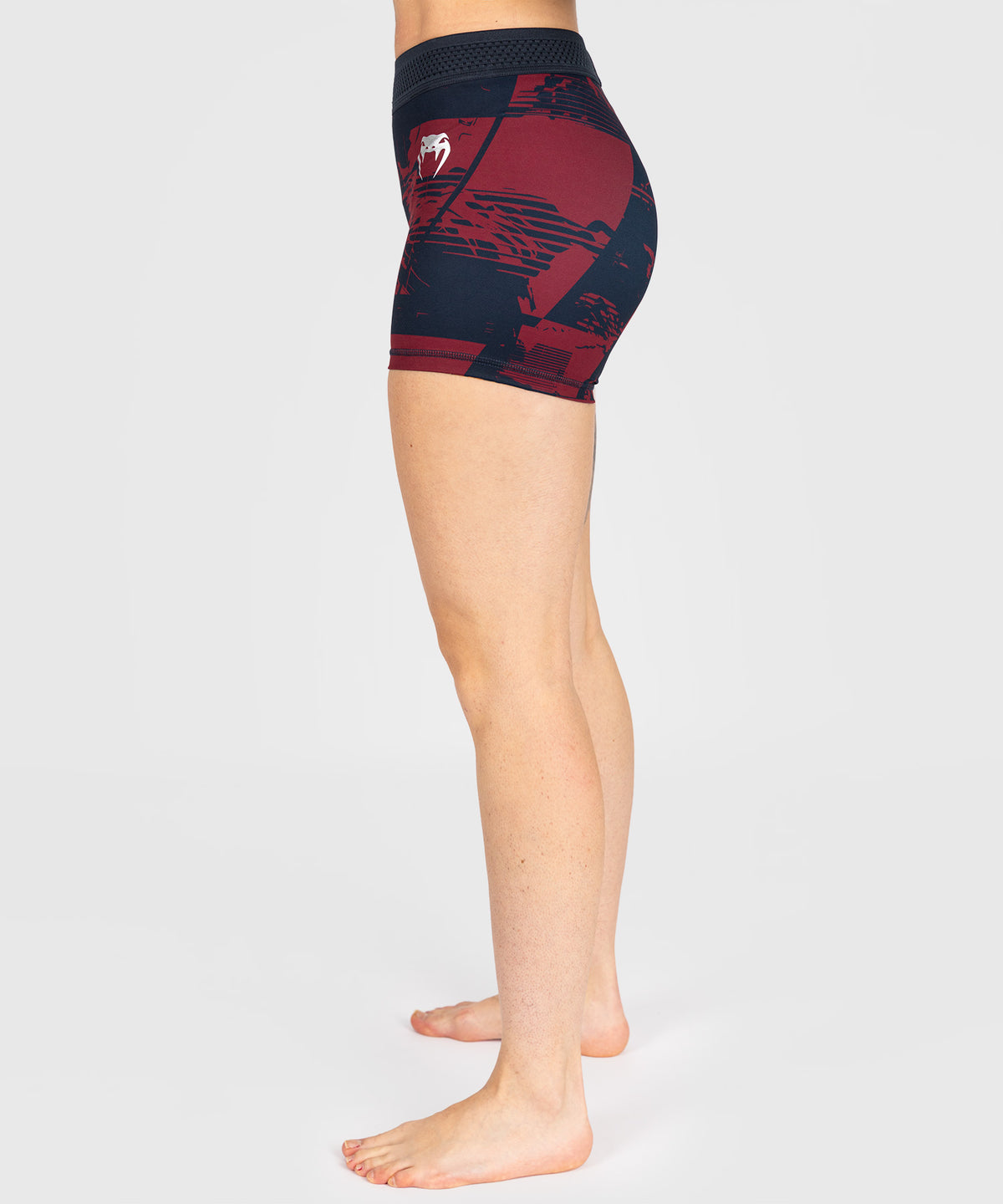 UFC Zenith by Venum Authentic Fight Week Performance Vale Tudo Short Damen - Marineblau/Burgunderrot/Silber