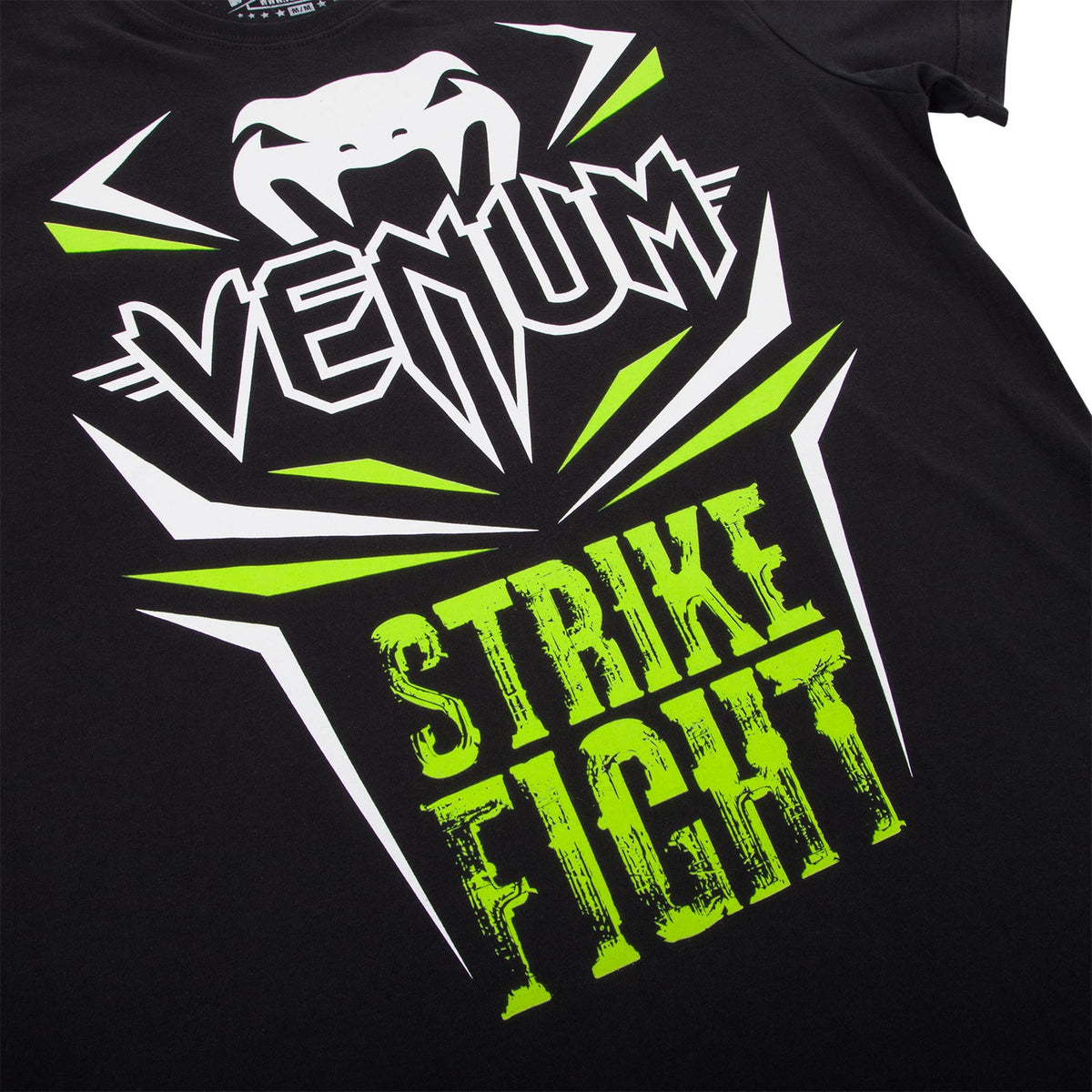 Venum Strike Fight T-shirt - Black/Neo Green