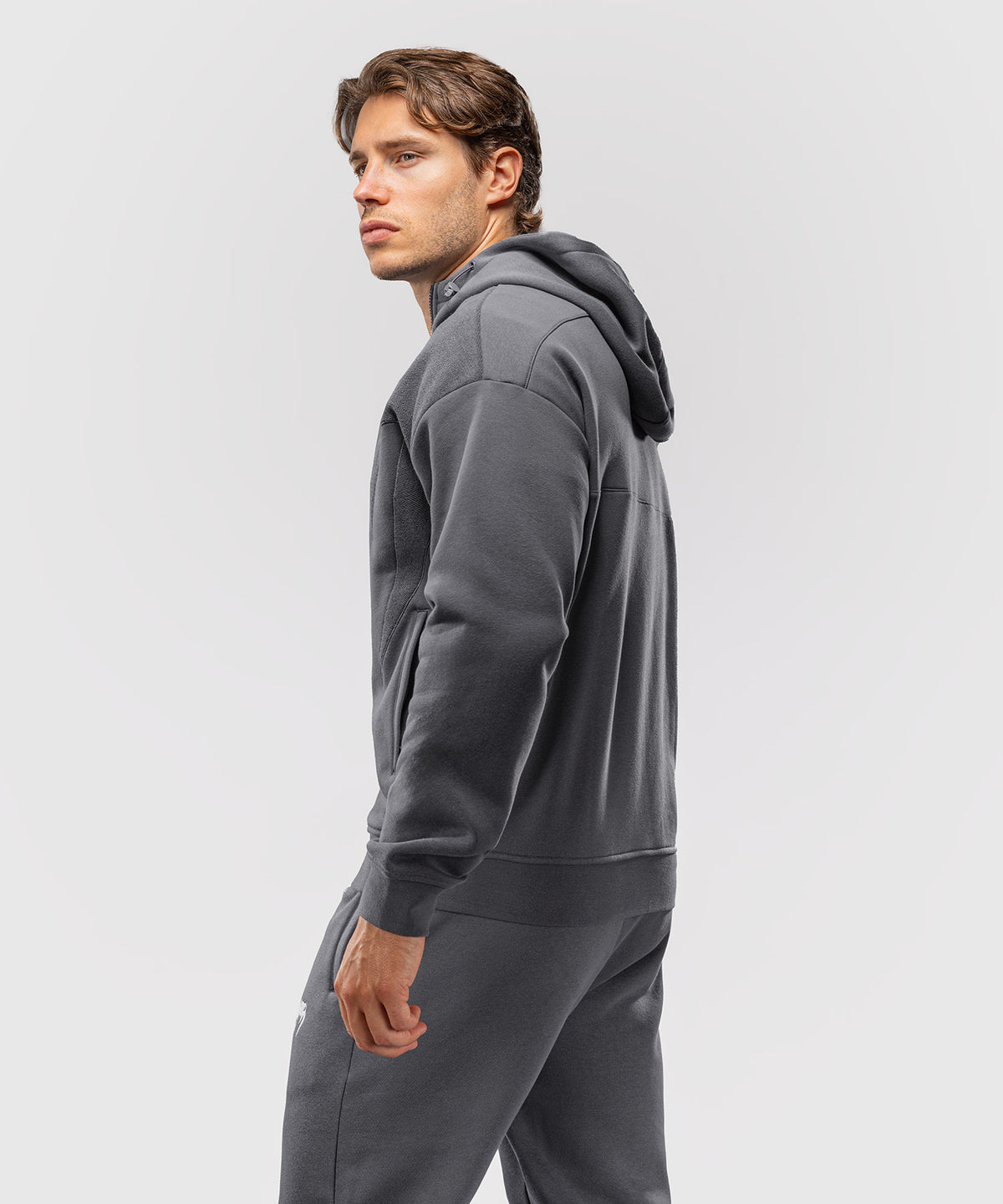 Venum Attack Fleece & Weave Track Jacket - Grey