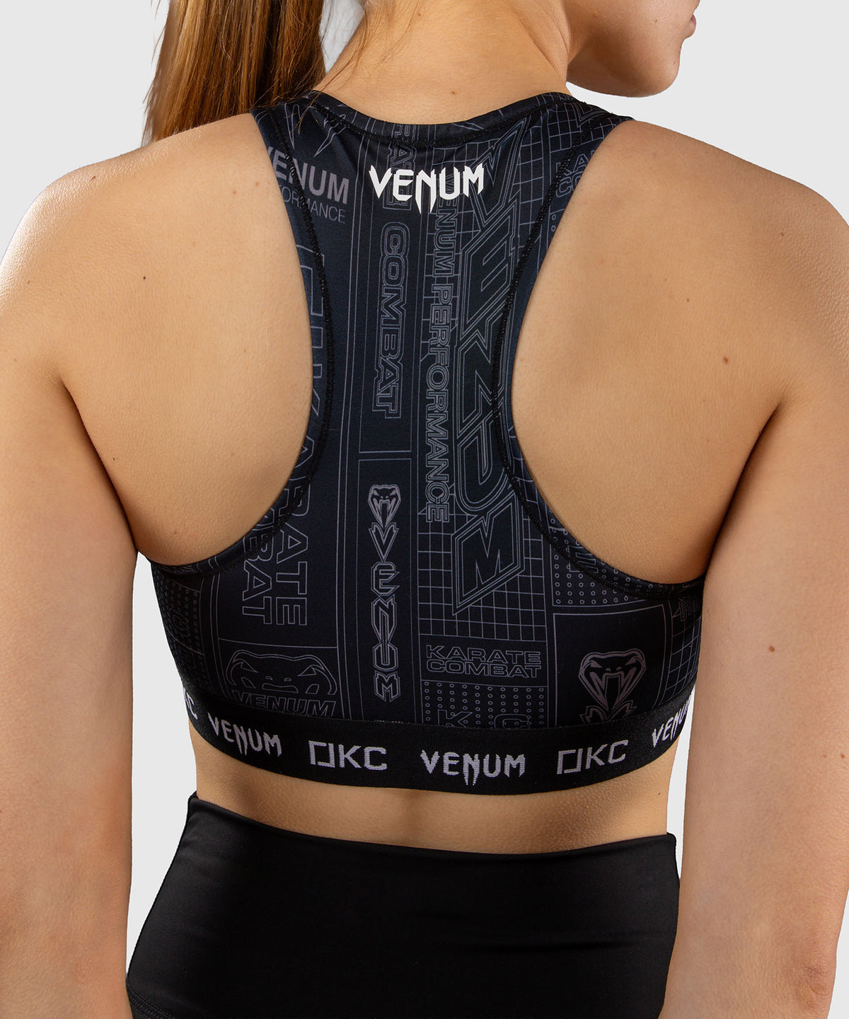 Karate Combat by Venum Sports Bra - Black/Grey