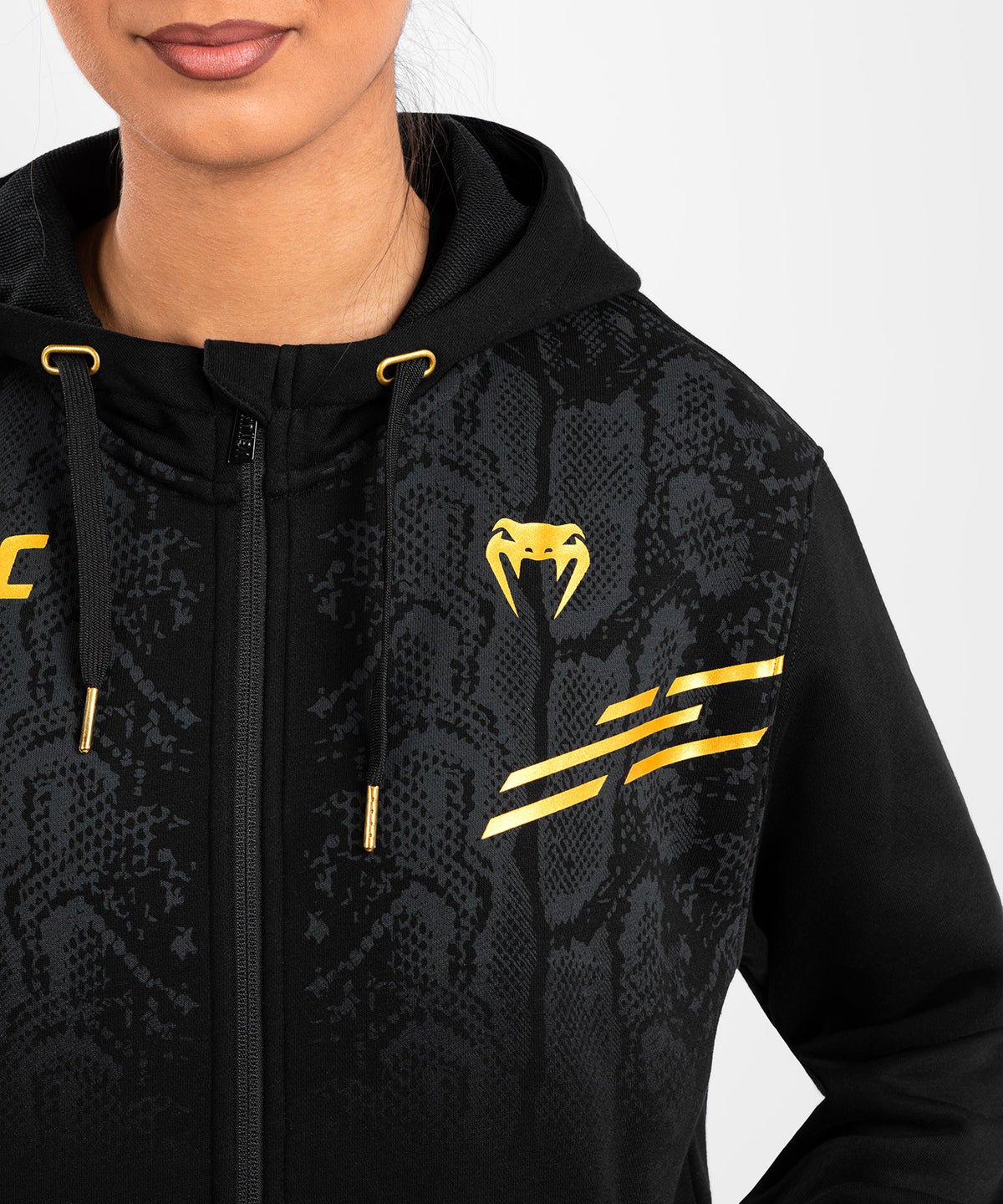 Sweatshirt zippé à capuche pour Femmes UFC Adrenaline by Venum Replica - Champion