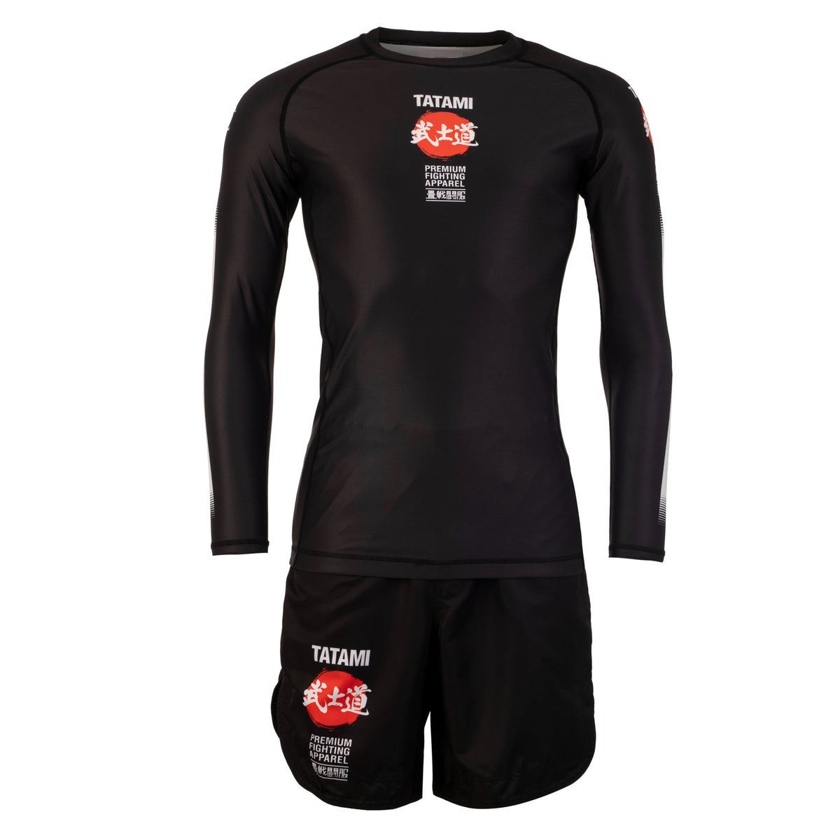 T-shirt de Compression Tatami Fightwear - Manches Longues - Noir