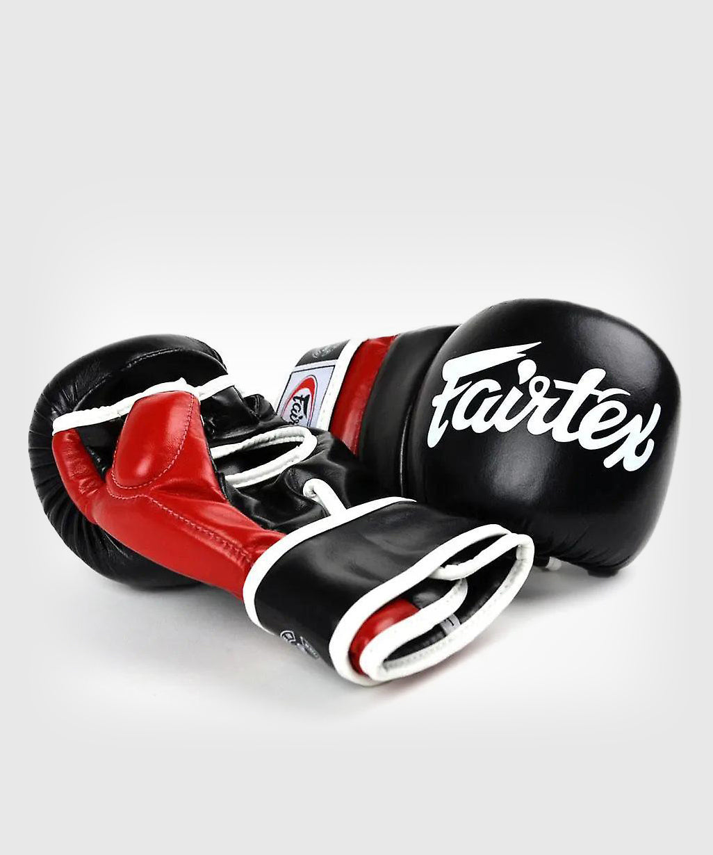 Gants de sparring MMA V18 Fairtex - Noir/Rouge