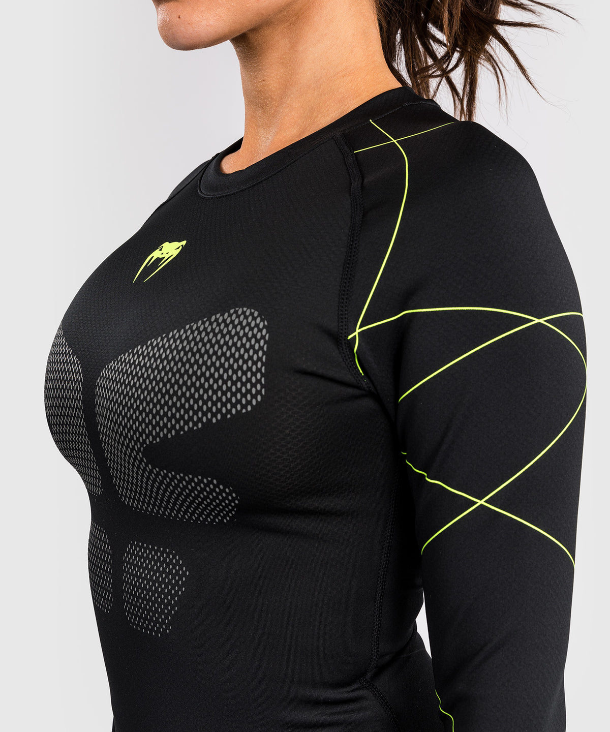 Venum Training Camp 4.0 Lycra de manga larga - Negro/Verde neón