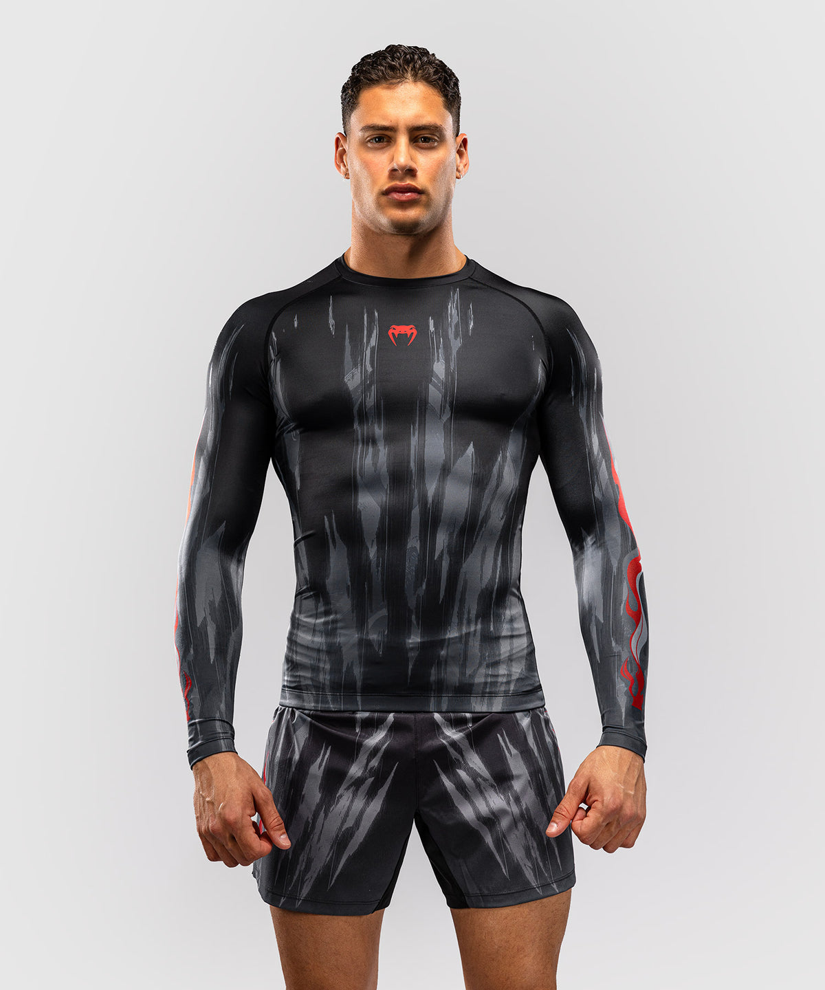 Venum Demon Rashguard a Maniche Lunghe - Nero/Grigio