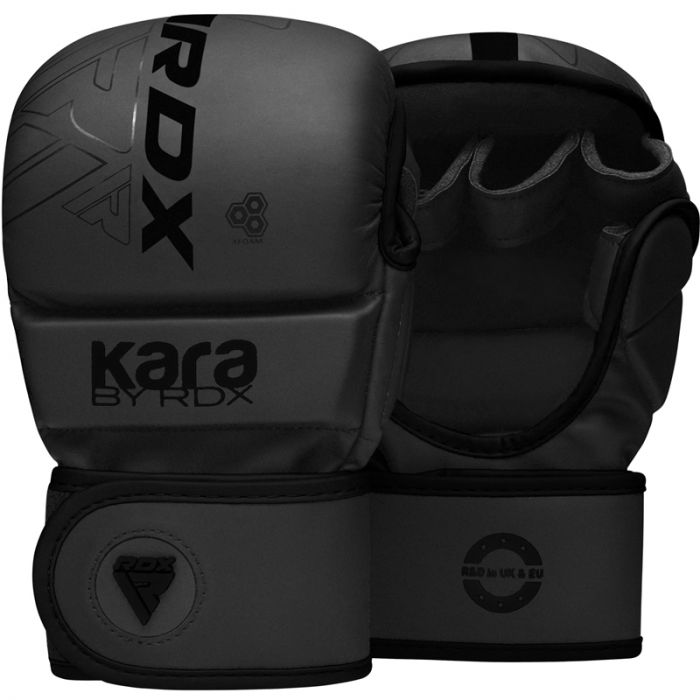 RDX F6 Kara Guantes de Sparring MMA - Negro/Negro