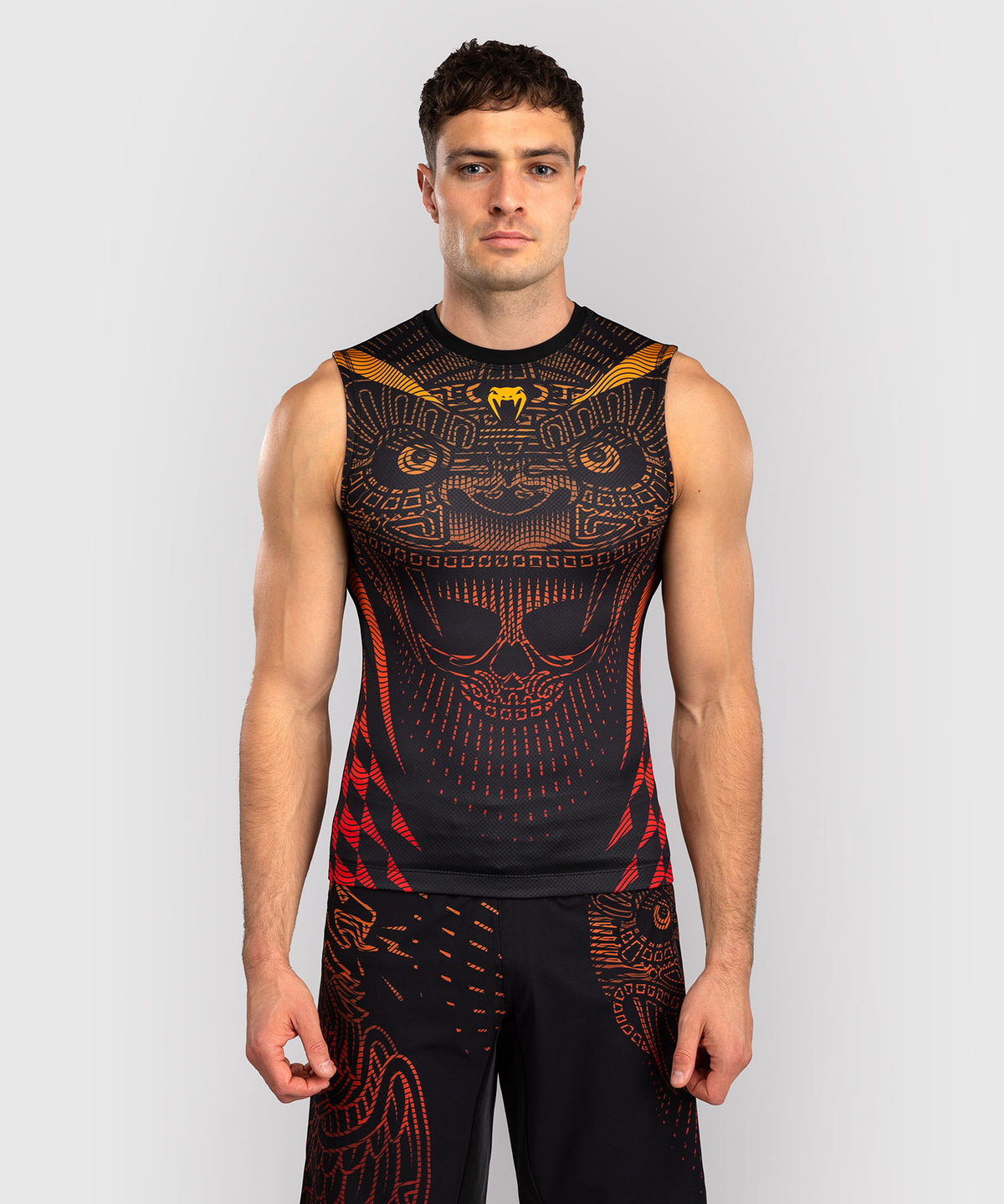 Venum Quetzal Fury Rashguard Senza Maniche - Nero/Rosso Fury/Arancio