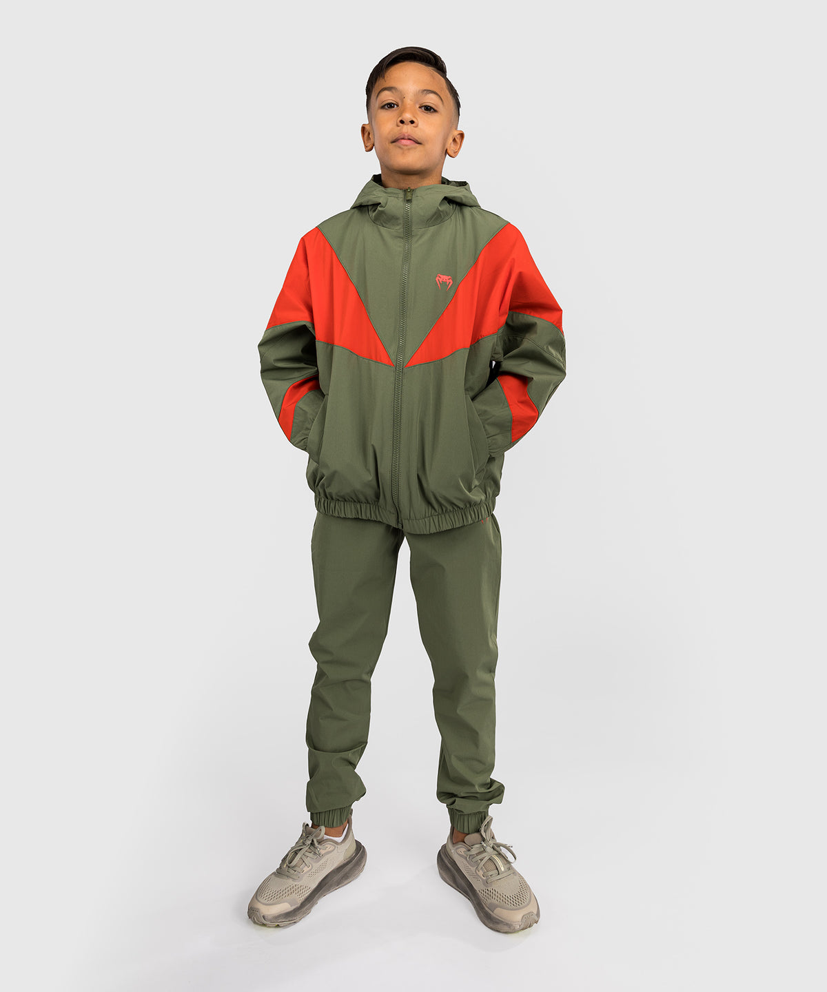 Veste de survêtement pour Enfants Venum Vectra - Vert Militaire/Orange
