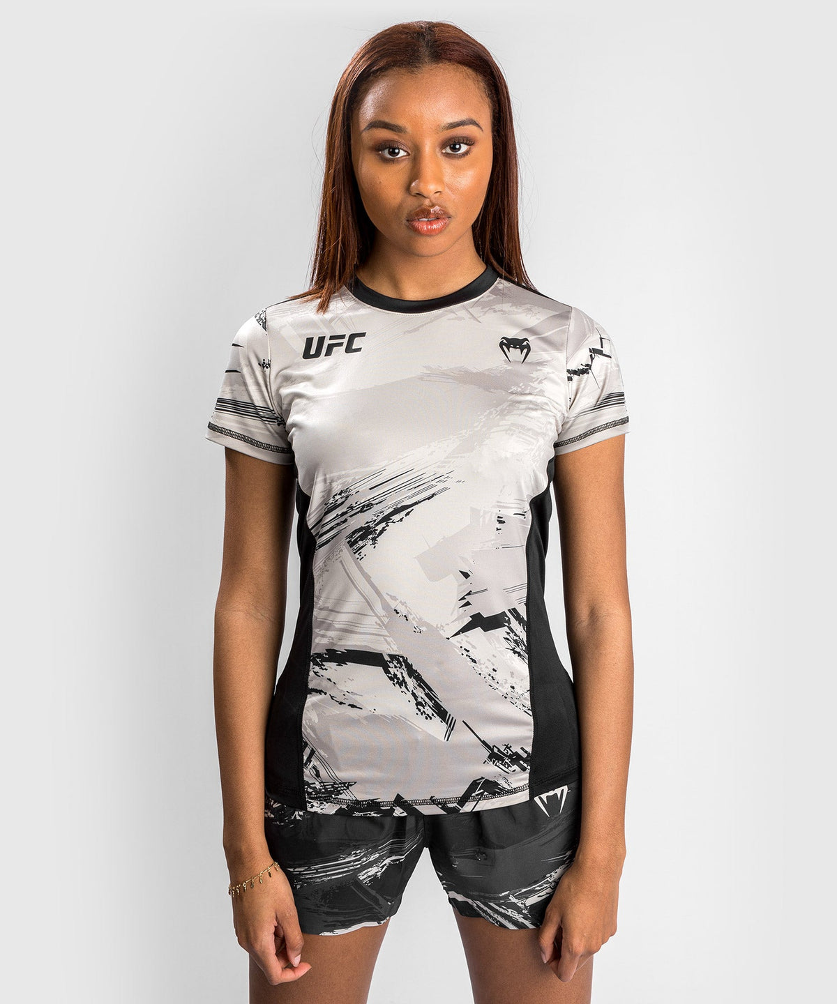 T-Shirt Dry Tech UFC Venum Authentic Fight Week 2.0 - Pour Femmes - Sable/Noir