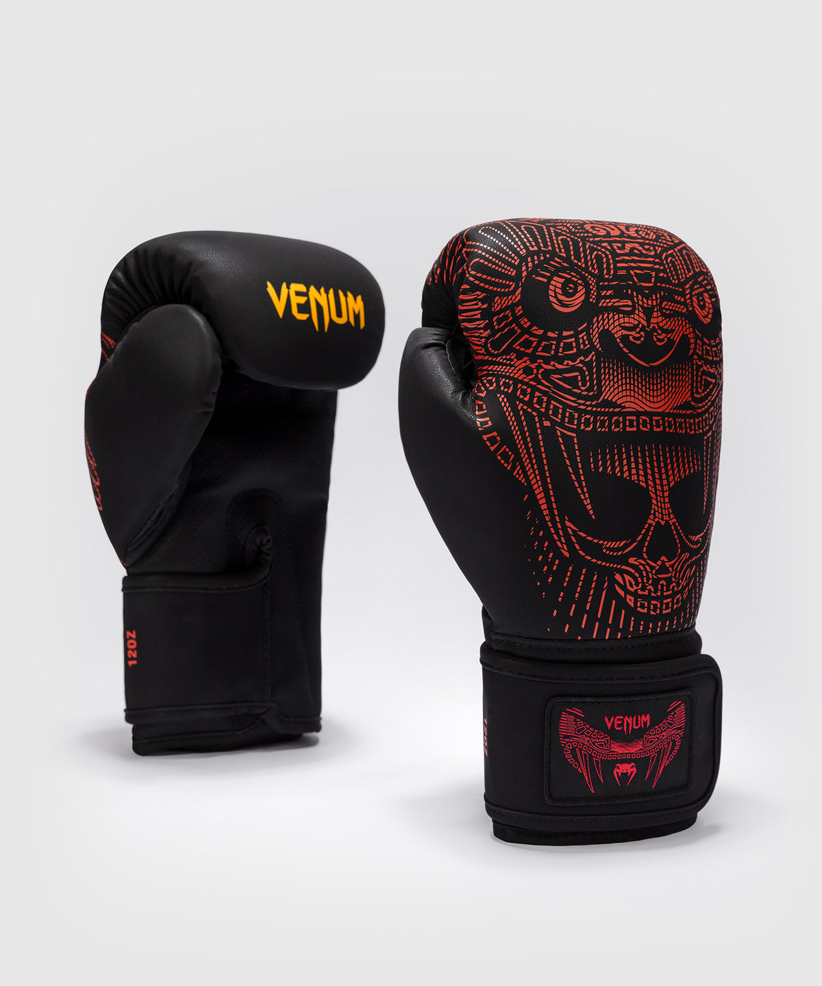 Venum Impact Quetzal Fury Boxhandschuhe - Schwarz/Fury Rot/Tangerine